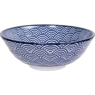 Tokyo Design Studio Nippon Blue Soba Skål 1 L Lines - Serveringsskåle Porcelæn Blå - 16015
