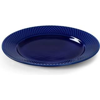 Lyngby porcelæn Rhombe Color frokosttallerken, 23 cm, mørkeblå