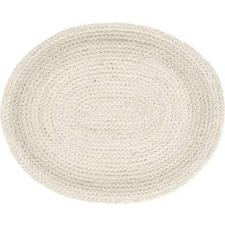 Dixie Braided dækkeserviet oval Ivory