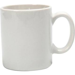 Elegant Hvidt Porcelænskrus - 12 stk. i Pakke