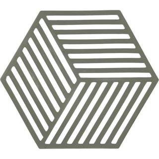 Hexagon Bordskåner fra Zone Denmark - Olive green farve - Silikone