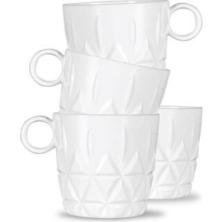 Sagaform Picknick kaffekop 4-pak Hvid