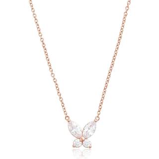 Olivia Burton Rose Gold Marquise Butterfly Necklace - 40cm