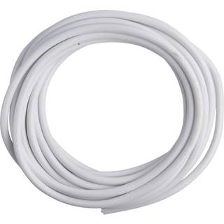 Plastkappeledning rund 5m 2x0,75mm2 hvid