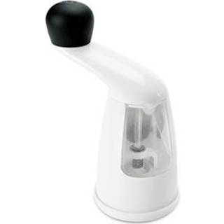 OXO Good Grips Radial Pepperkværn Hvid - Justerbar keramisk kværn, bred påfyldningsdør, skridsikkert håndtag, holder bordpladen ren