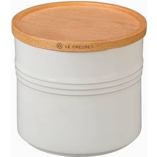 Le creuset stent?jsbeholder med tr? l?g 1,5 qt. (5,5 """" Diameter) Hvid