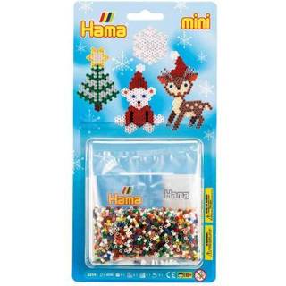 Hama Mini Blisterpakke Jul, Lille Indeholder: Ca. 2.000 perler 1 sekskantet stiftplade nr. 594 Motivark, vejledning og strygepapir.