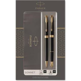 Parker Sonnet Black Lacquer GT Duosæt | M