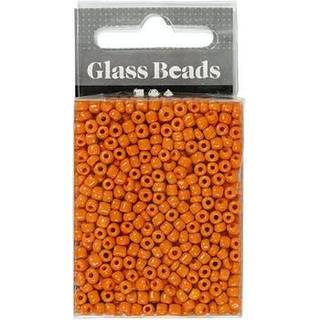 Orange Rocaiperler 3 mm, 25g - Smykkefremstilling