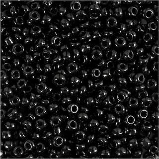 Rocaiperler sort 25g hulst. 0,6-1,0 mm