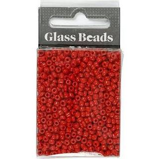 Rocaiperler mørkrød 25g hulstr 0,6-1,0mm