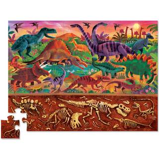 Puslespil m. 48 brk. - Over/Under - Dino World
