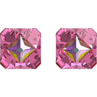 Matrix Ohrstecker, Pyramidenschliff, Rosa, Goldlegierungsschicht
