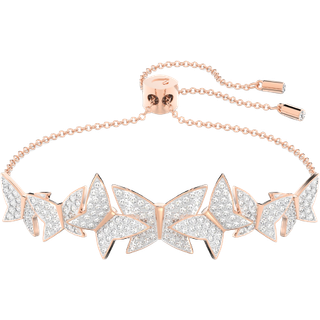 Idyllia Lilia Armband, Schmetterling, Weiß, Roségold-Legierungsschicht