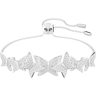 Idyllia Lilia Armband, Schmetterling, Weiß, Rhodiniert