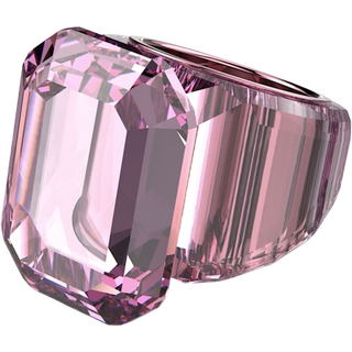 Lucent Cocktailring, Oktagon-Schliff, Rosa