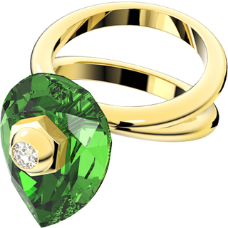 Numina Ring, Tropfenschliff, Grün, Goldlegierungsschicht