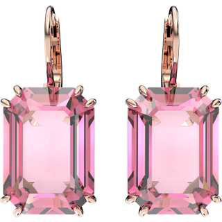 Millenia Drop-Ohrhänger, Oktagon-Schliff, Rosa, Roségold-Legierungsschicht