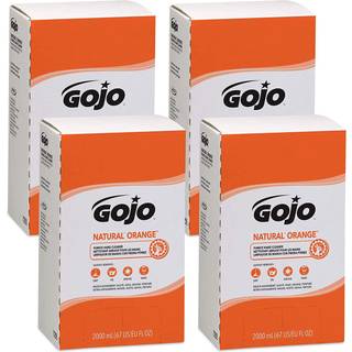 Gojo Natural Orange Pumice Hand Cleaner 2000 ml Hurtigvirkende lotion Håndrenser med Pumice Refill Pro TDX Dispenser (pakke med 4) - 7255-04
