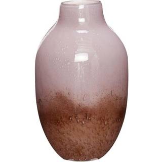 Hübsch Posy-vase, glas, rødbrun/olivenrosa, højde 37 cm