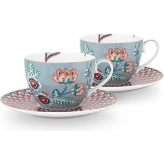 PIP Studio Flower Festival cappucinokop 2-pak, blå