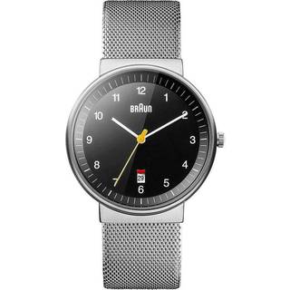 Braun Classic Quartz Black Dial Steel Strap Men's Watch BN0032BKSLMHG