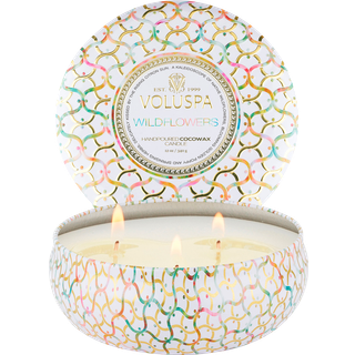 Voluspa 3-Wick Tin Candle Wildflowers - 340 g