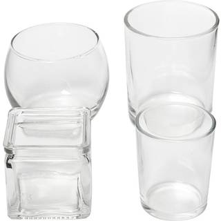 Elegant Fyrfadsstage i Klart Glas - 72 stk.