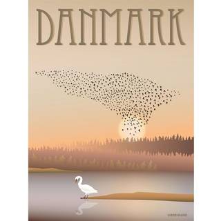 Danmark Sort Sol - Plakat 50x70 cm fra ViSSEVASSE