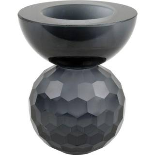 Lysestage sort Crystal Art - small