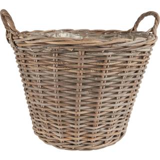 Kurv m/ Indvendig Plast - Rattan - L