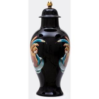 Seletti - Vase - Hands with Snakes - Krukker og vaser - Sort