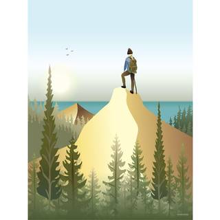 Top Of The Mountain - Plakat 50x70 cm fra ViSSEVASSE