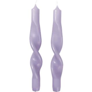 Broste Copenhagen Twist twisted candles snoede lys 23 cm 2-pak Orchid light purple