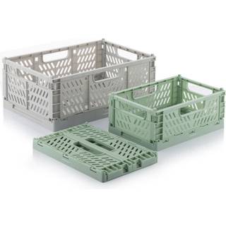 Foldbare opbevaringskasser 30 x 12 x 20 cm / 20 x 9 x 15 cm - Sæt med 3 stk.