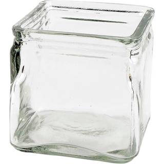 Firkantet Lysglas 10x10 cm - 12 stk. Pakke