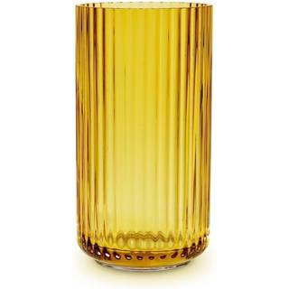 Lyngbyvasen 20 cm., glas - amber