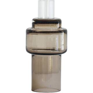 Glass Candlestick no. 55 - Sepia brown