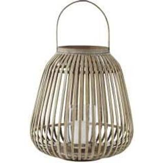 Amas Lanterne fra Villa Collection - Natur farve - Bambus/Glas