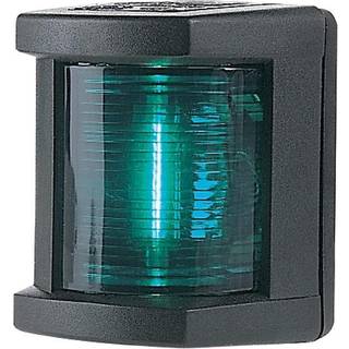 Styrbordslanterne til sidemontering Hella 3562, 10 W, 12 V, 112.5°, UV-bestandig sort plast, 75 x 63 x 53 mm, grøn, til både < 12 meter + lyskilde Halogen (12 V/10 W)