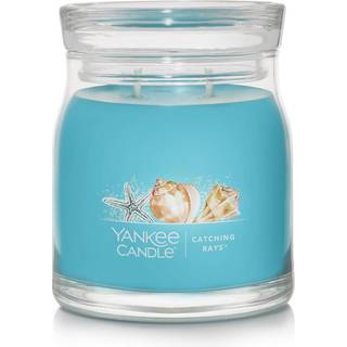 Yankee stearinlys fanger str?ler duftende signatur 13oz medium krukke 2-wick stearinlys over 35 timers forbr?ndingstid