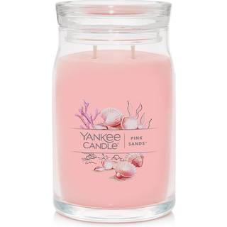 Yankee stearinlys lyser?d sand duftende signatur 20 oz stor krukke 2-wick stearinlys over 60 timers forbr?ndingstid