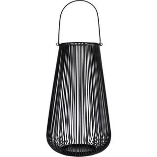 N?sten naturlig 20in. Vintage Black Metal Wire Votive Tea Lantern Candle Holder