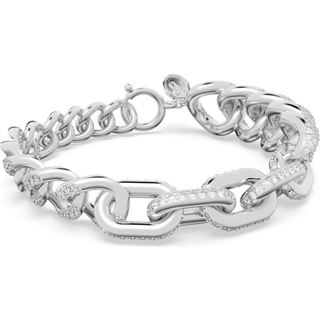 Dextera Armband, Pavé, Weiß, Rhodiniert