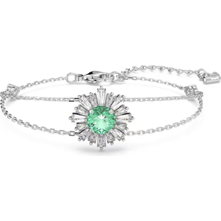 Idyllia Armband, Verschiedene Schliffe, Sonne, Grün, Rhodiniert