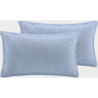 Tommy Bahama Hjem | Costa Sera Collection | 100 % bl?d b?rstet bomuld forvasket for bl?dhed 2-Pack King Sham S?t til sovev?relse D?cor 21"""" x 37""