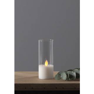 Star trading - LED -bloklys M -Twinkle - 12,5 cm - Gennemsigtig