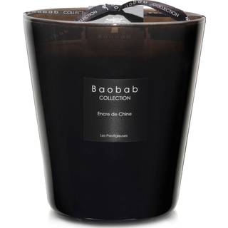 Baobab Collection Candlelight And Scents - 'Les Prestigieuses Encre de Chine' candle, medium in Black Glass & wax