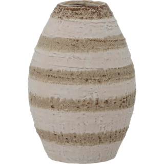 Bloomingville Charlen Vase H17 Cm Naturlig - Vaser Stentøj Hvid - 82055016