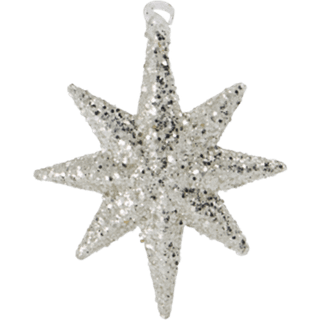Julepynt, Chunky, Sølv m. glimmer